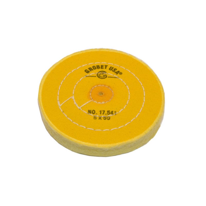 Yellow Chemkote Buff 5″ x 50 Ply, Shellac Center