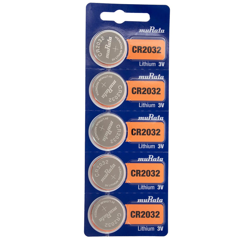 CR2032 MuRata Lithium Watch Battery - PKG of 5