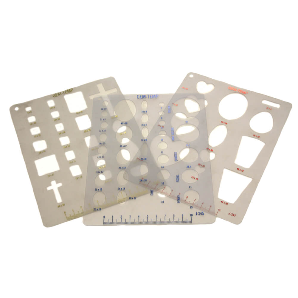 GEM-TEMP TEMPLATE - Plastic set of 3