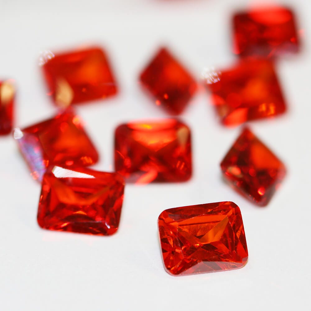ORANGE EMERALD Cubic Zirconia