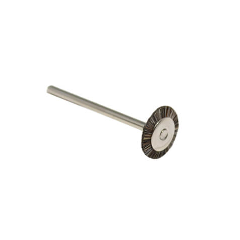 Wheel Brushes on Mandrel Soft single section type with a 9/16" brush