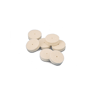 Miniature Felt Wheel Buffs -Box of 24 Hard wheels 3/4"