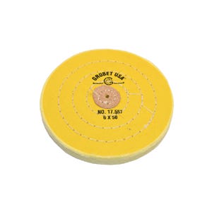 Yellow Chemkote Buff, 6 x 50 Ply, Leather Center
