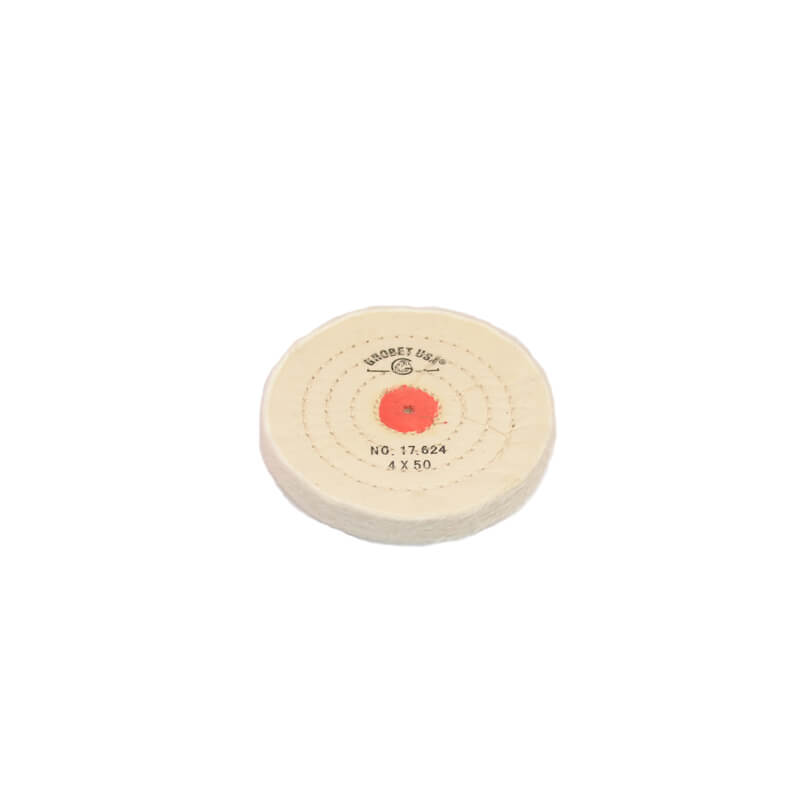 Finex Muslin Buff, 4" x 50 Ply, Combed with Shellac Center
