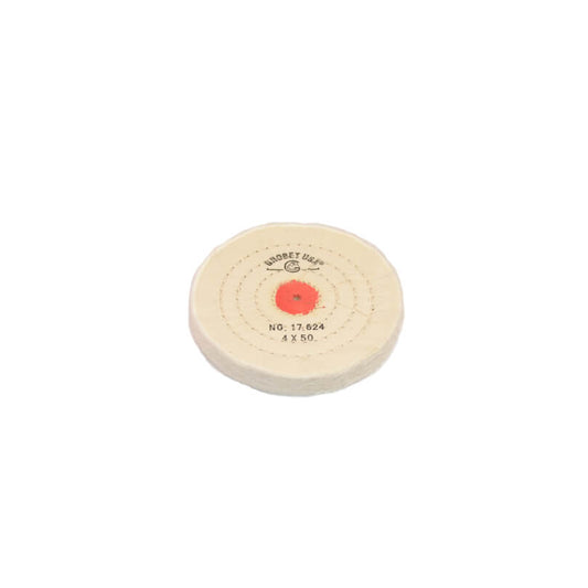 Finex Muslin Buff, 4" x 50 Ply, Combed with Shellac Center