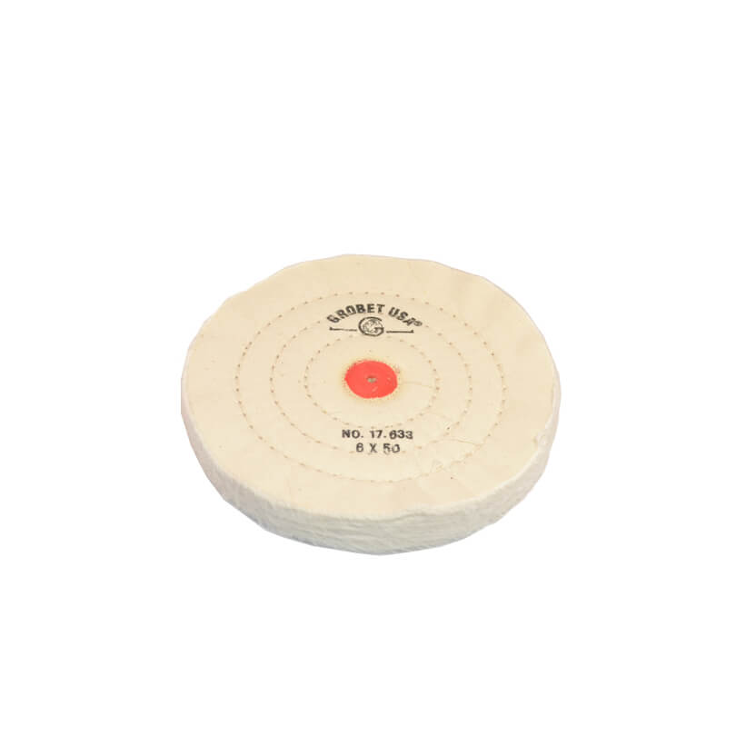 Finex Muslin Buff, 6" x 50 Ply, Combed with Shellac Center