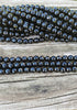 16" Black Onyx Faceted Round 6mm