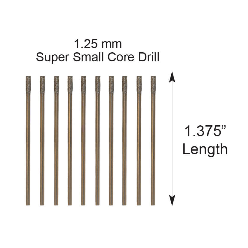 SUPER SMALL CORE DRILLS -  PACKAGE OF 10