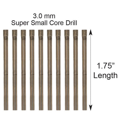 SUPER SMALL CORE DRILLS -  PACKAGE OF 10