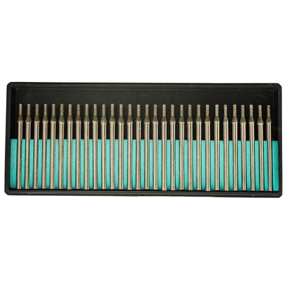 2mm Drill Bit Set of 30 - 1/8" Shank - 100 Grit