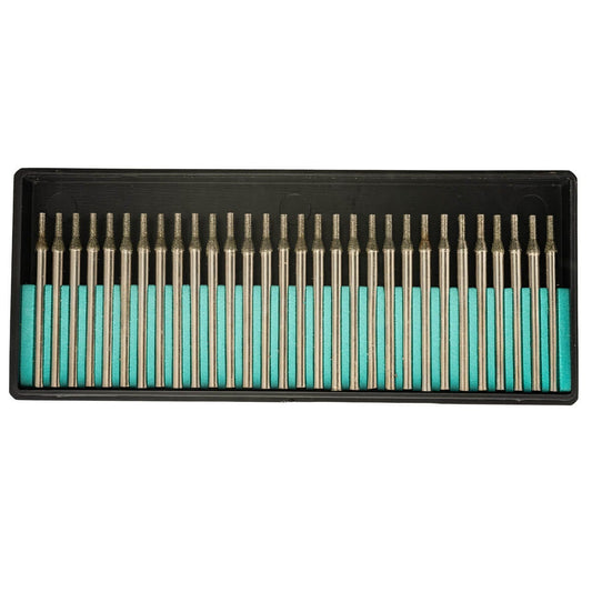 2mm Drill Bit Set of 30 - 1/8" Shank - 100 Grit