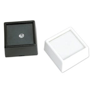 Glass-Top Gem Jars - Black