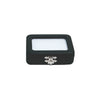 Glass-Top Gem Box with Clasp 3-3/8" x 2-1/2" x 1"H
