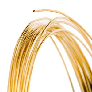 RED BRASS WIRE - ROUND DEAD SOFT, 14GA - 10FT