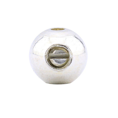Scrimp Finding, Round, 4.5 mm / .177 in, Silver Plated, 10 pc