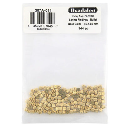 Scrimp Finding, Bullet, Gold Color, 144 pc
