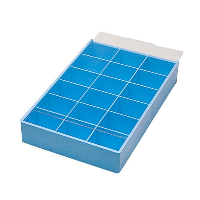 Clear Compartment Boxes with Hinged Lids