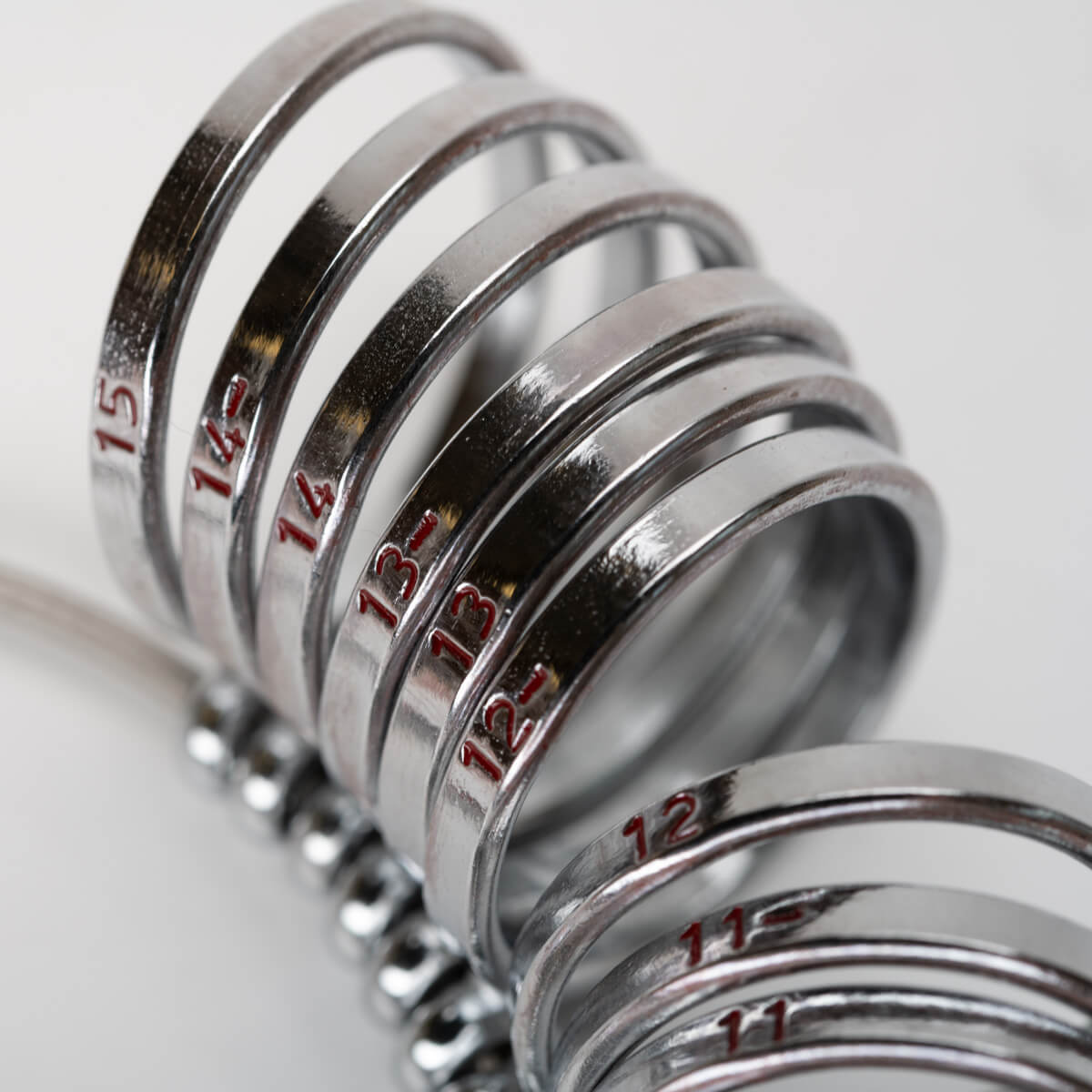 Finger gauge Slim band (3MM) U.S. Standard 1-15 (29 Rings)