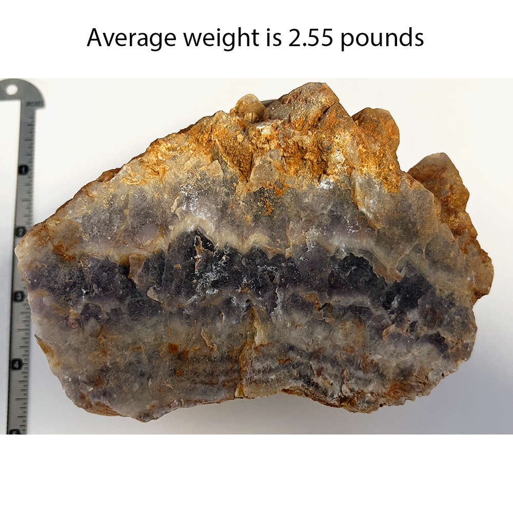 Banded Amethyst Cabbing Rough 4-6 inches