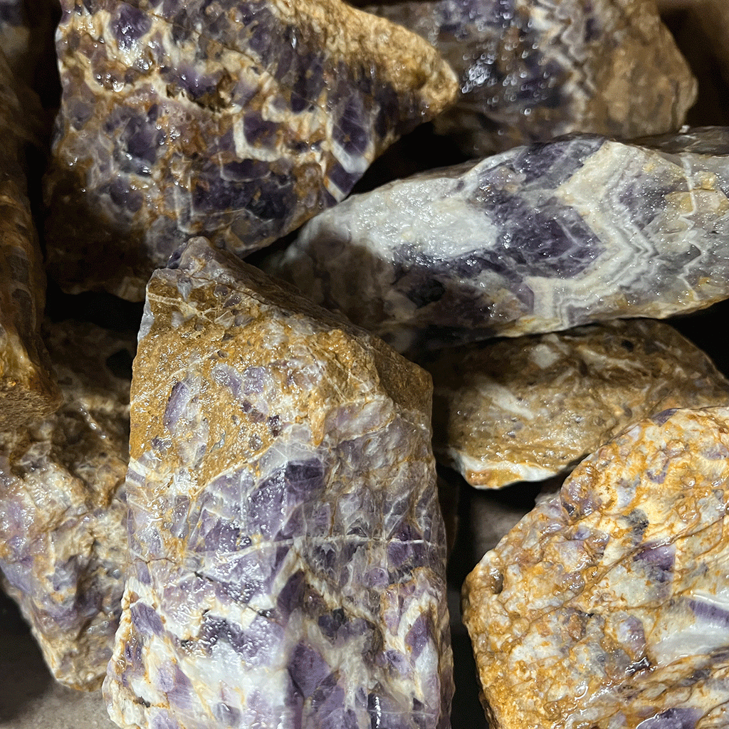 Banded Amethyst Cabbing Rough 4-6 inches