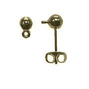 Ball Earrings with Dangle
