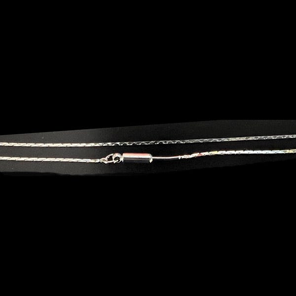 Diamond-Cut Cobra Beading Chain - Silver