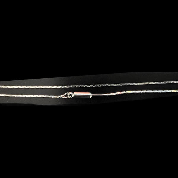 Diamond-Cut Cobra Beading Chain - Silver