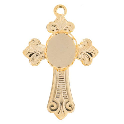 Cross with Bezel 12x10mm