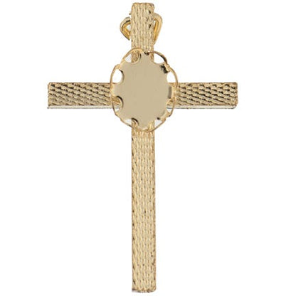 Bezel Lace Edge Cross - 10x8mm