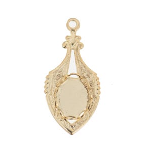 Drop Pendant 10x8mm Bezel Edge