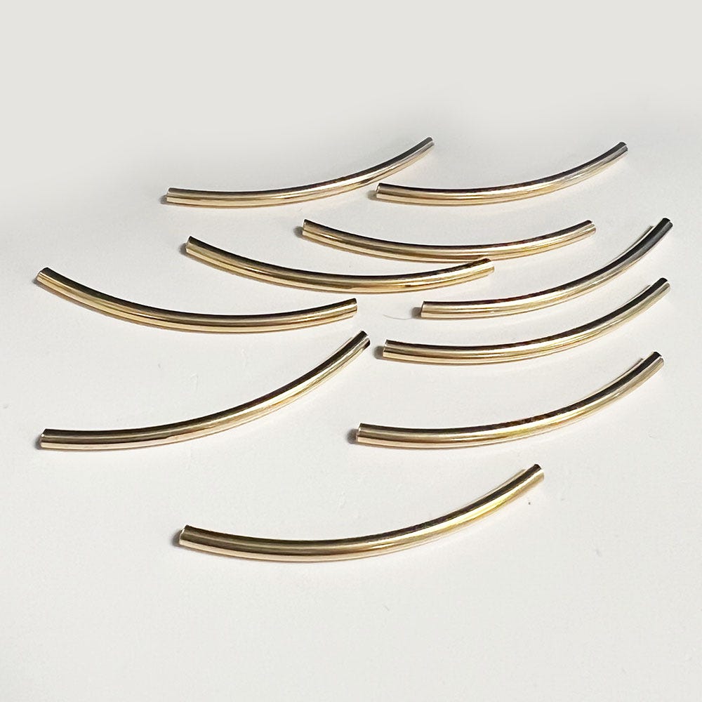 Curved Tubes - Hollow Spacers for beading