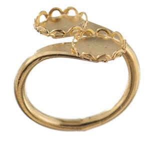 Adjustable Ring 2 8x6mm cabs