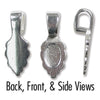 Plated Gold or Silver Glue on Leaf Bail