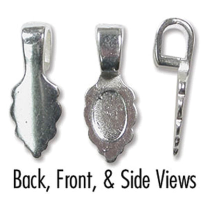 Plated Gold or Silver Glue on Leaf Bail