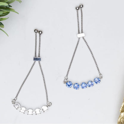 Five Setting Adjustable Slider Bracelet - 8.5mm