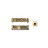 Woven Long Beads - Antiqued Gold Plate