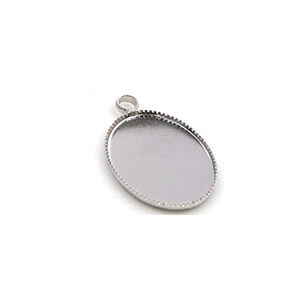 Oval Bezel Edge Cabochon Pendant Blanks