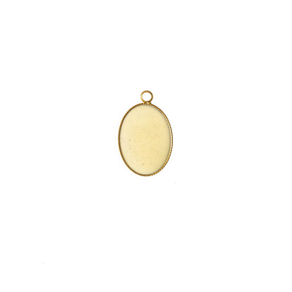Oval Bezel Edge Cabochon Pendant Blanks