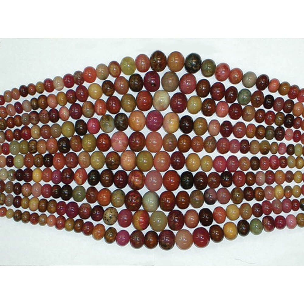 FLOWER NEW JADE GRADUATED RONDELLE 10-20mm