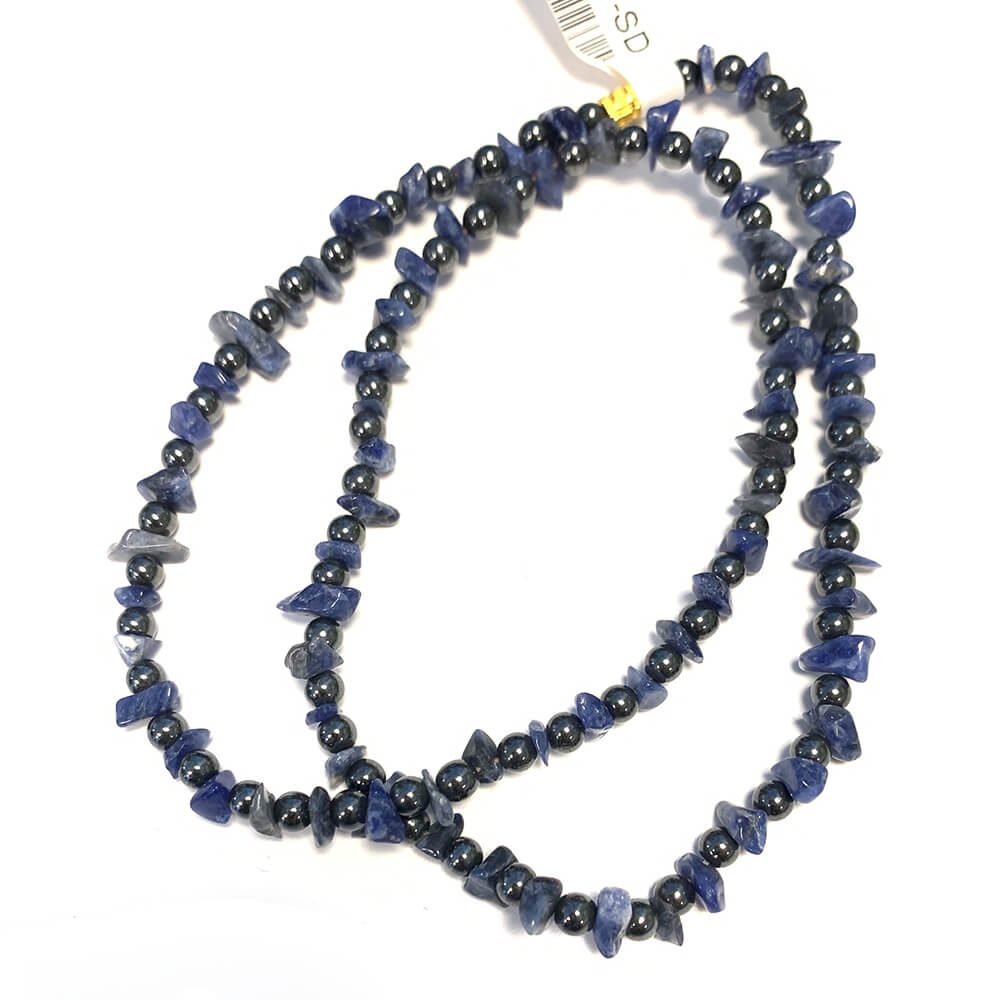 Manmade Gemstone and Hematite chips.