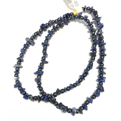 Manmade Gemstone and Hematite chips.