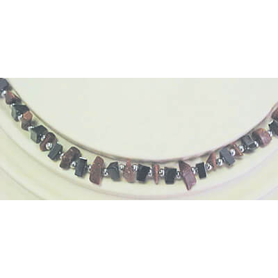 Manmade Gemstone and Hematite chips.