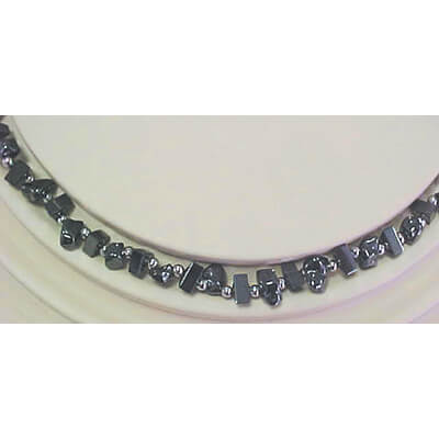 Manmade Gemstone and Hematite chips.