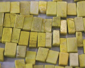 YELLOW TURQUOISE - Top Drilled Rect.
