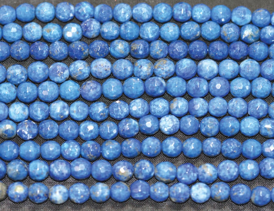 16" natural lapis faceted beads