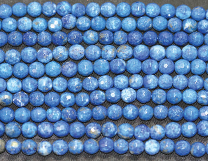 16" natural lapis faceted beads
