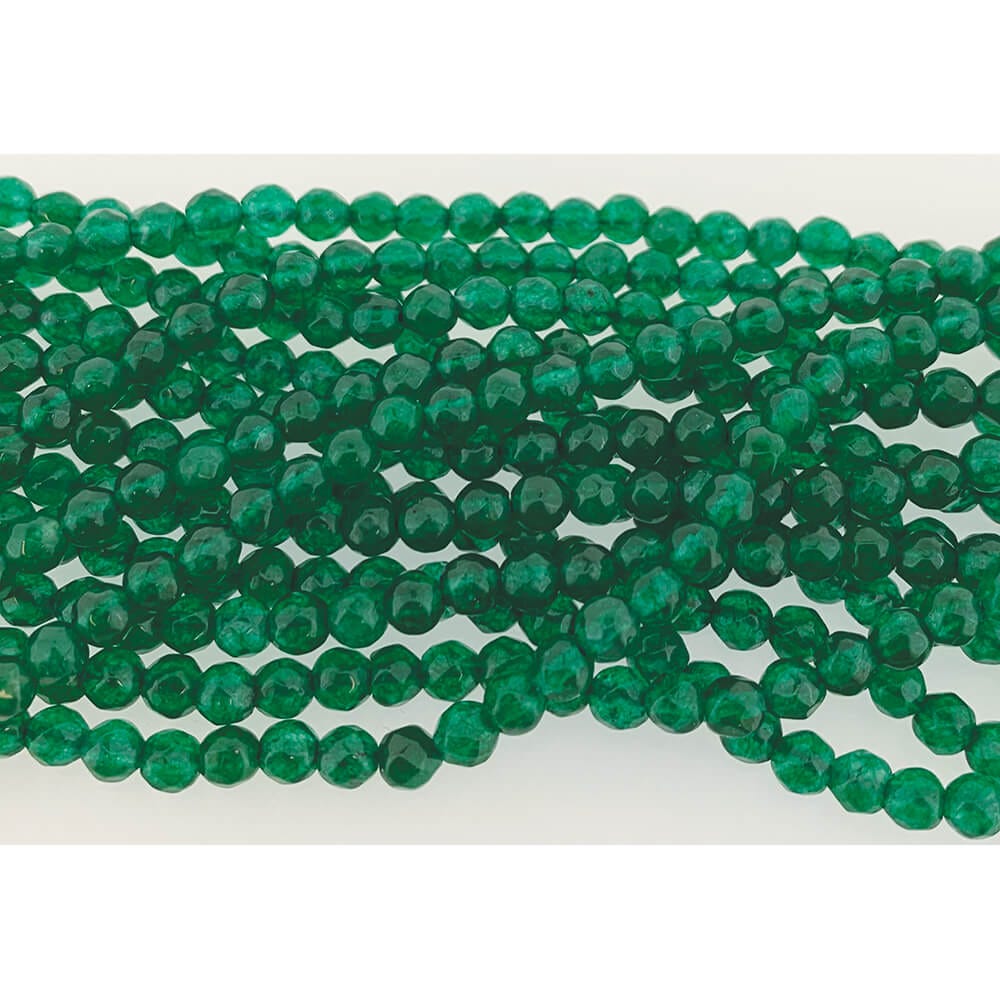 APPLE GREEN JADE FACETED BEADS