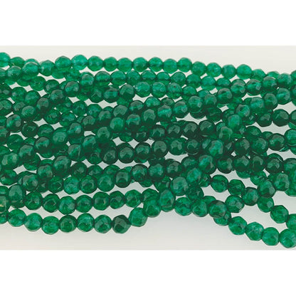 APPLE GREEN JADE FACETED BEADS