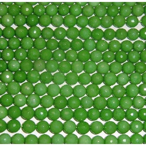 APPLE GREEN JADE FACETED BEADS