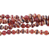 16" MATTE DZI Agate Brown Line 10mm Round